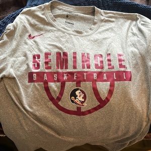 Seminole Basketball mens M Grey Dri Fit